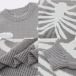 Cross-border Retro Loose Sweater Round Neck Top Harajuku Hip Hop Style Skull Sweater - Image 4