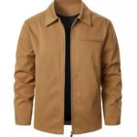 Men's Jacket Solid Color With Zipper Windproof Fashion Men's