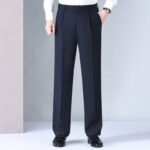 Mulberry Silk Men's Middle-aged Loose Straight Non-ironing Suit Pants - Image 6