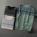 Jacquard Cashmere Sweater Men's Thickened Knitting Wool Base Shirt - Image 4