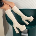 European And American Stretch Boots Waterproof Platform - Image 2