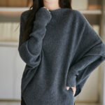 Lazy Sweater Loose Design Women's Off-neck Knitted Retro Pullover - Image 5