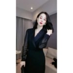 French Style Elegant Lady Hepburn Style Adult Lady Like Woman Young Black Dress - Image 6