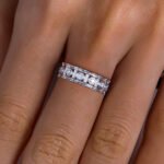 Roman Column Design 925 Silver Inlay Moissanite Ring Light Luxury Female - Image 4