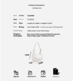 Chinese Style White One Shoulder Crossbody Moon Bag - Image 2