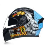 Motorcycle Helmet Anti-fog Dual Lens Full Face Helmet Cool Street Car Bluetooth Protective Helmet - Image 3