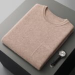 Men's Round Neck Jacquard Pullover Business Knitted Outerwear Vest - Image 8