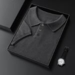 Men's Elbow-sleeved Top Polo Collar Cashmere T-shirt - Image 6