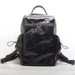 Classic Retro Backpack Crazy Horse Leather Cowhide Multi-compartment