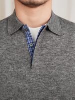 Slim-fit Lapel Polo Shirt Wool Knitted T-shirt - Image 5