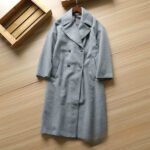 Fashion Autumn And Winter Lady Temperament Mid-length Double Breasted Woolen Coat