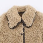 Women's Elegant Fleece Long Overcoat Outerwear - Image 3