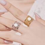 S925 Sterling Silver Opal Ring Female Sun Design Ins Style - Image 4