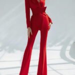 Red Suede Vintage 2-Piece Suit