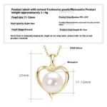Natural Freshwater Pearl Heart Pendant Female S925 Sterling Silver Light Luxury - Image 6