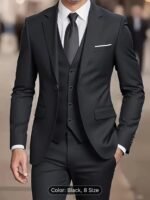Men's Suit Set Wedding Host Business Three-piece Set - Image 6