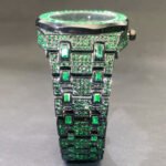 Hip Hop Men's Fashion Green Full Rhinestone Quartz Watch - Image 4