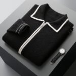 Men's Lightly Mature Cardigan Coat Woolen Sweater - Image 3