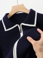 Men's Lightly Mature Cardigan Coat Woolen Sweater - Image 4