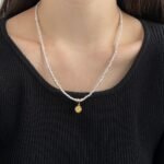 S925 Sterling Silver Necklace Female Flower Round Brand Ball Bead Chain