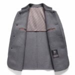 Men's Mid-length Stand Collar Double-faced Woolen Goods Wool Overcoat - Image 4