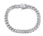 S925 Sterling Silver Cuban Bracelet Men And Women Hip Hop - Image 2