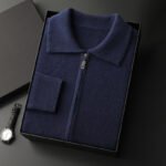 New Men's Cardigan Long Sleeve Sweater Coat - Image 7