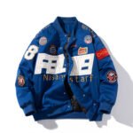 Racing Suit Thick Motorcycle Jacket Embroidered Baseball