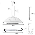 Dog's Transparent Umbrella With Traction Chain Removable Umbrella Pet Products - Image 3
