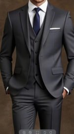 Men's Suit Set Wedding Host Business Three-piece Set - Image 9