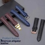 American Round Pattern Leather Strap Genuine Leather Premium Brand