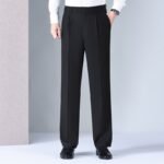 Mulberry Silk Men's Middle-aged Loose Straight Non-ironing Suit Pants - Image 5
