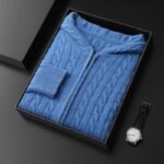 Men's Hooded Loose Long Sleeves Thick Twist Knitted Sweater