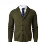 Business Casual Knitted Wool Cardigan For Men - Image 6