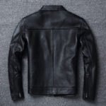 Men's Stand Collar Retro First Layer Cowhide Coat Jacket - Image 2