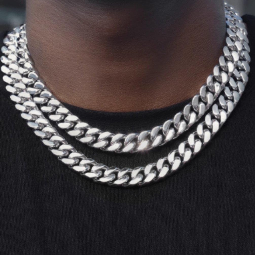 c43c5d58-e734-4642-a80a-f27a470ba0da_fine-7.jpeg Hip-hop Necklace Titanium Steel Cuban Choker Clavicle Chain - Image 1