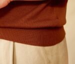 Knitted Henley Shirt American Retro Slim-fit Short Sleeve - Image 8