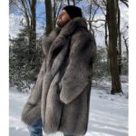 Men's Fur Imitation Fox Fur Long-cut Coat
