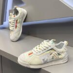 Fashion Soft Bottom Low-top Fabric Leather Stitching Breathable Personality Casual Shoes - Image 3