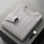 Men's Double-strand Thickened Jacquard Knitted Sweater Casual Business Warm - Image 8