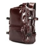 Large Capacity Texture Leather Backpack - Image 4