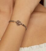 Original Niche S925 Sterling Silver Heart-shaped Base Bracelet - Image 4
