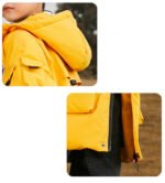 Fashion Solid Color Boys Mid-length Down Jacket - Image 7