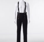 Men's Retro High Waist Double Breasted Casual Straight Pants - Image 2