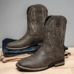 Retro Autumn And Winter Western Cowboy Worker Boot - Image 7