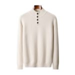 Thickened Four-button Half-collar Wool Sweater Men - Image 5