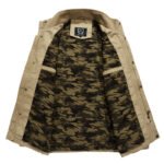 Men's Mid-length Loose Cotton Washed Long-sleeved Jacket - Image 5