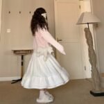 Plush Big Swing Mid-length High Waist Elastic Skirt - Image 5