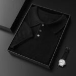 Men's Elbow-sleeved Top Polo Collar Cashmere T-shirt - Image 7