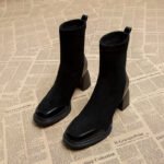Genuine Leather Skinny Women's Short Martin Boots - Image 2